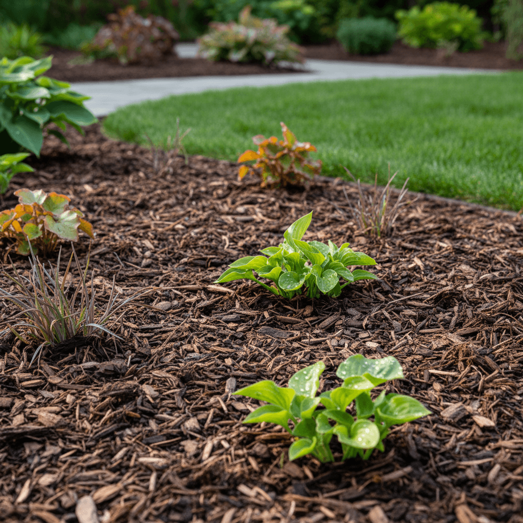 Mulch bed renovation and landscape refresh project