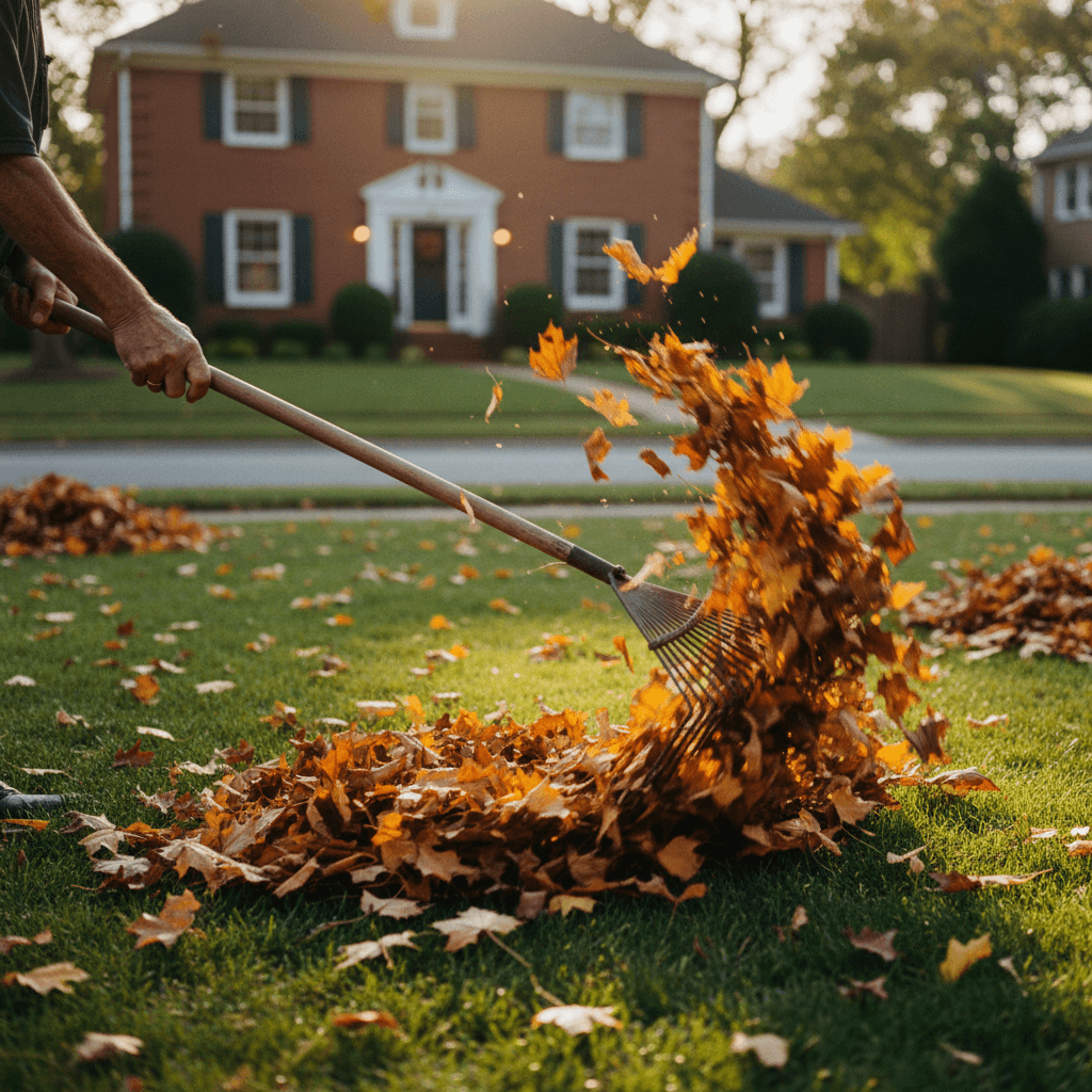 Seasonal yard cleanup and debris removal service